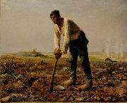 Jean-Franc Millet Man with a hoe painting